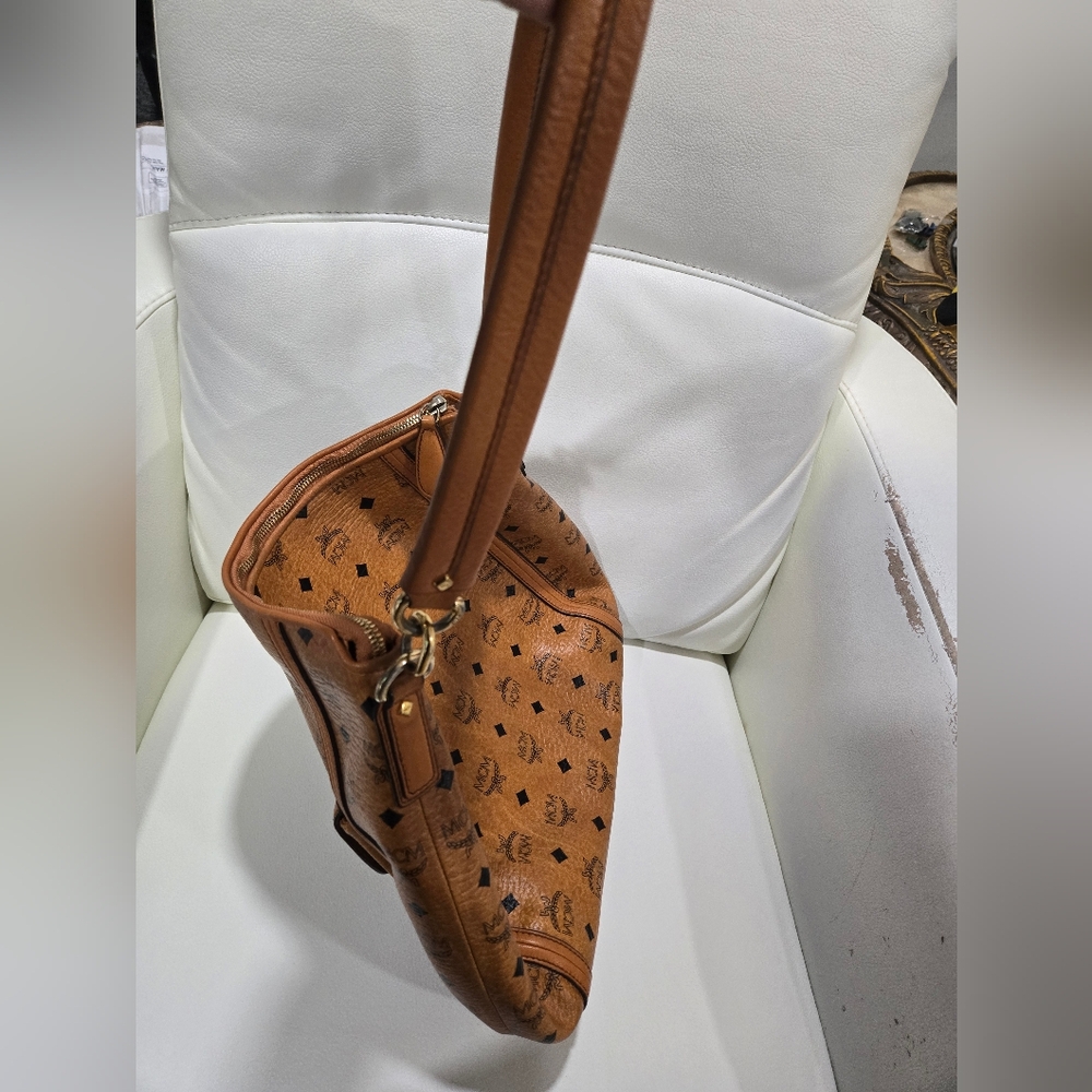 MCM Hobo Bag/Shoulder Bag Cognac Visetos made in Korea - Picture 4 of 13